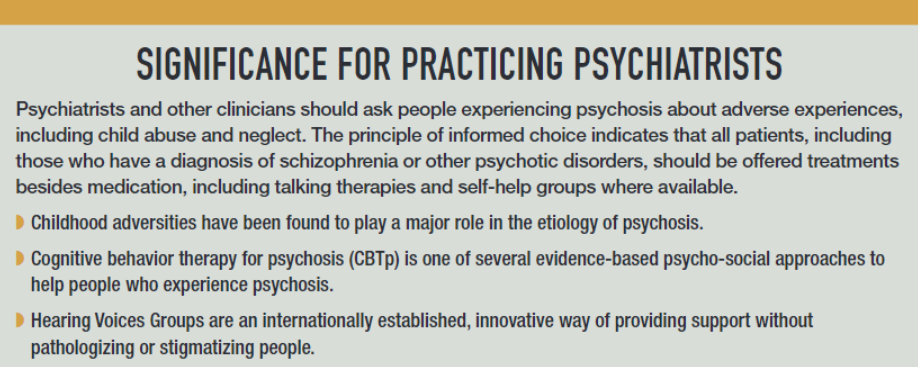 SIGNIFICANCE FOR PRACTICING PSYCHIATRISTS
